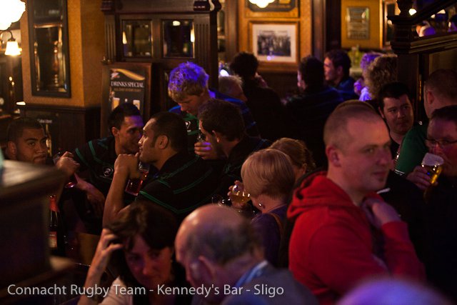 connaught rugby team in kennedys, Sligo